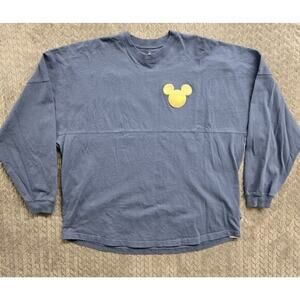 Disneyland Resort Spirit Jersey Adult XXL Peri Blue Iridescent Gold Mickey Mouse